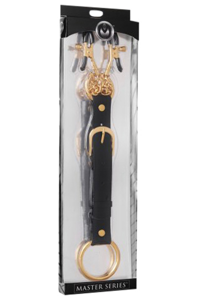 Master Series Penitentiary Nipple Clamps and Cock Ring Set - Penisring mit Brustklammern 2