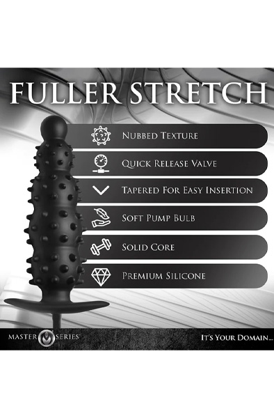 Master Series Ribbed Inflatable Anal Plug - Aufblasbarer Analplug 2