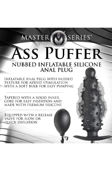 Master Series Ribbed Inflatable Anal Plug - Aufblasbarer Analplug 3