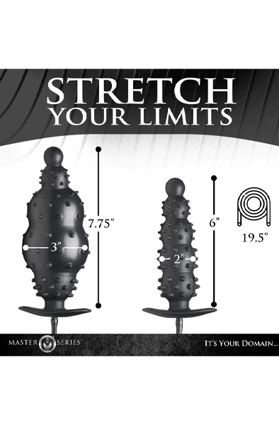 Master Series Ribbed Inflatable Anal Plug - Aufblasbarer Analplug 7