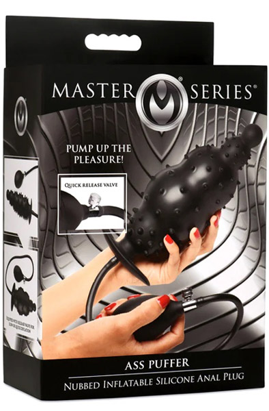 Master Series Ribbed Inflatable Anal Plug - Aufblasbarer Analplug 8