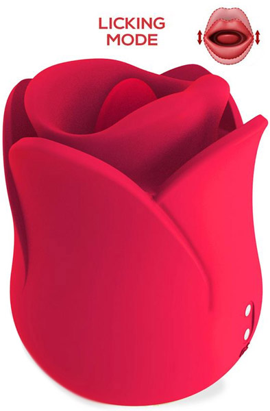 Meryl Rose Shaped Vibe Stimulator With Tongue - Klitoris-Stimulator 1