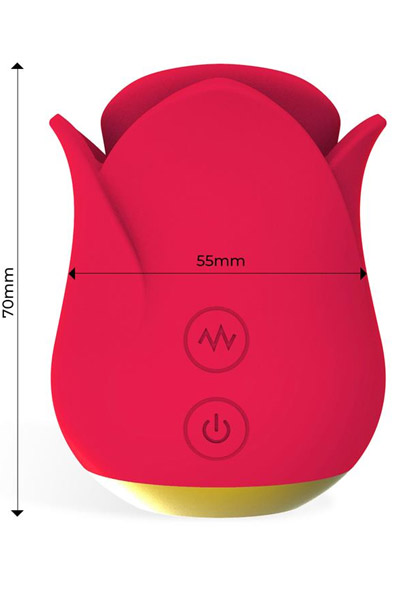 Meryl Rose Shaped Vibe Stimulator With Tongue - Klitoris-Stimulator 3