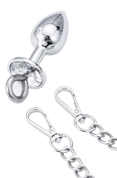 Metal Hand Cuffs With Anal Plug - Analplug aus Metall 5