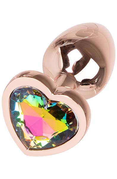 Metal Heart Plug Rose Gold Small - Anal plug metal 2