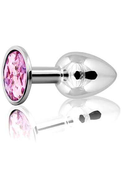 Metal Plug Silver/Pink Small - Analplug aus Metall 1