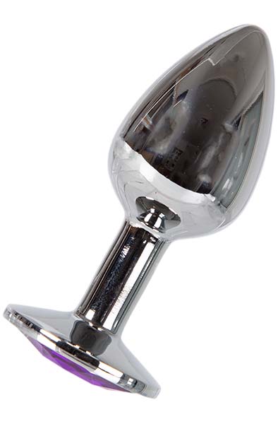 Metal Plug Silver/Purple Small - Anal plug metal 2