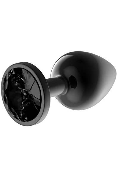 Metalic Butt Plug With Blackgem Jewel S - Analplug aus Metall 1