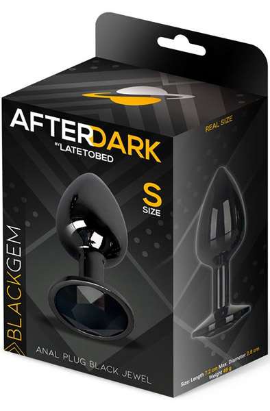Metalic Butt Plug With Blackgem Jewel S - Analplug aus Metall 3