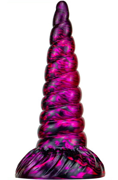 Metallic Dildo Unix Purple/Black 19,5 cm - Drachen-Dildo 1
