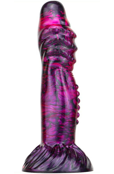 Metallic Fantasy Dildo Croq Purple/Black 22 cm - Drachen-Dildo 1