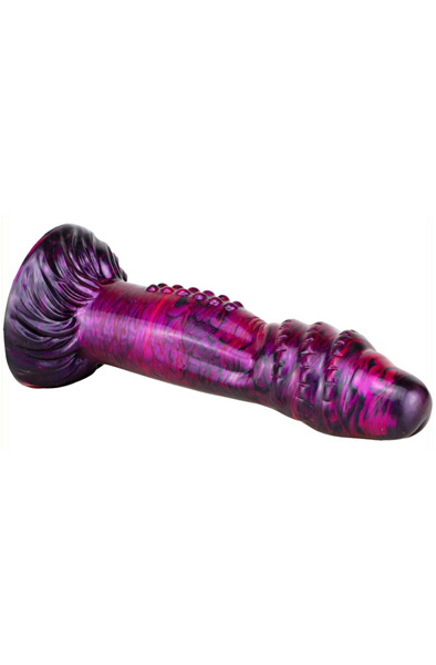 Metallic Fantasy Dildo Croq Purple/Black 22 cm - Drachen-Dildo 2