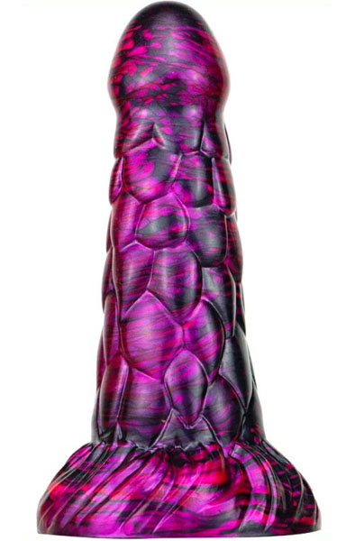 Metallic Fantasy Dildo Cyrix Purple/Black 18,5 cm - Drachen-Dildo 1