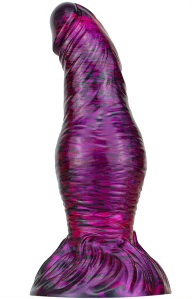 Metallic Fantasy Dildo Duxel Purple/Black 19,5 cm - Drachen-Dildo 1