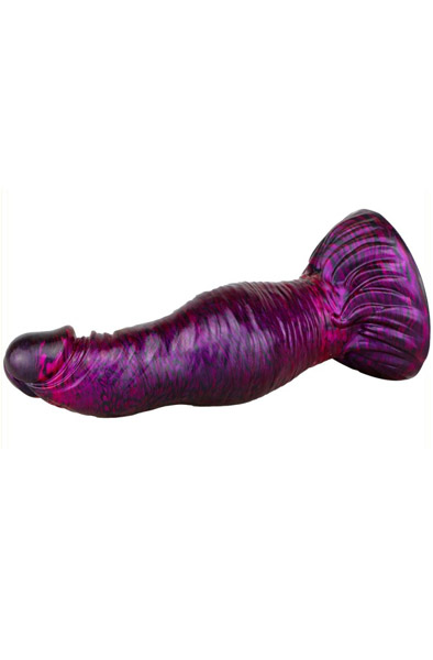Metallic Fantasy Dildo Duxel Purple/Black 19,5 cm - Drachen-Dildo 2