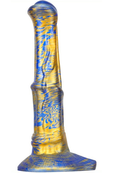 Metallic Fantasy Dildo Joll Blue/Gold 26 cm - Drachen-Dildo 1