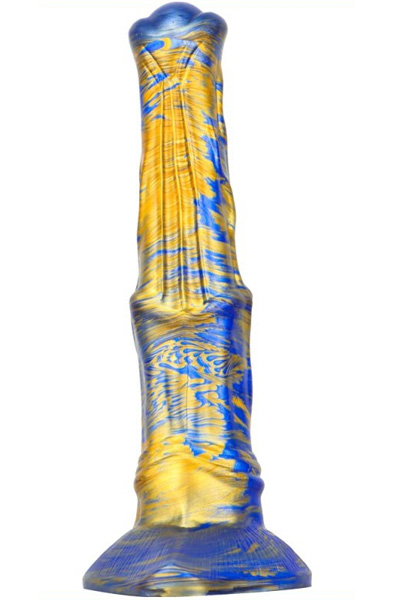 Metallic Fantasy Dildo Joll Blue/Gold 26 cm - Drachen-Dildo 2
