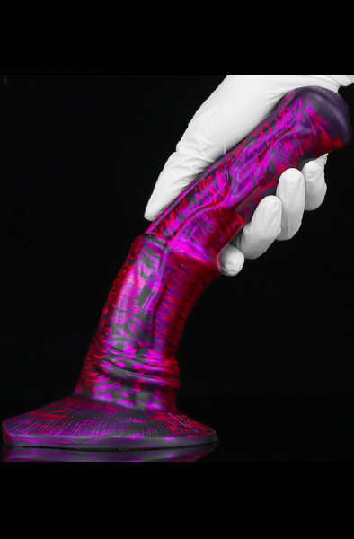 Metallic Fantasy Dildo Joll Purple/Black 26 cm - Drachen-Dildo 3