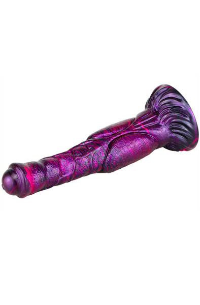Metallic Fantasy Dildo Jumbox Purple/Black 24 cm - Drachen-Dildo 2