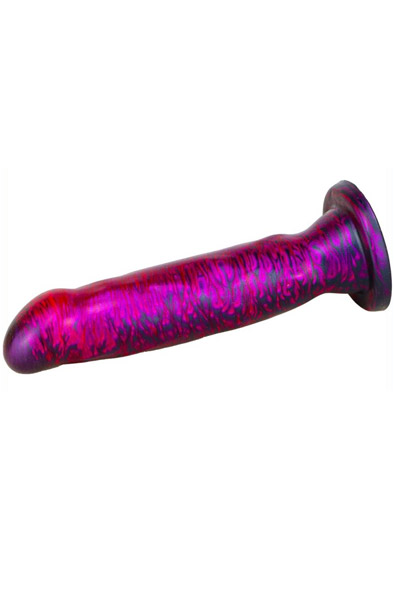 Metallic Fantasy Dildo Marbex Purple/Black 19 cm - Drachen-Dildo 2