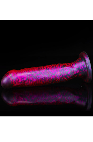 Metallic Fantasy Dildo Marbex Purple/Black 19 cm - Drachen-Dildo 4