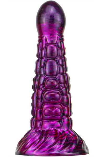 Metallic Fantasy Dildo Ninja Purple/Black 19 cm - Drachen-Dildo 1