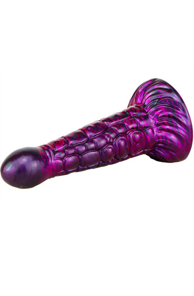 Metallic Fantasy Dildo Ninja Purple/Black 19 cm - Drachen-Dildo 2