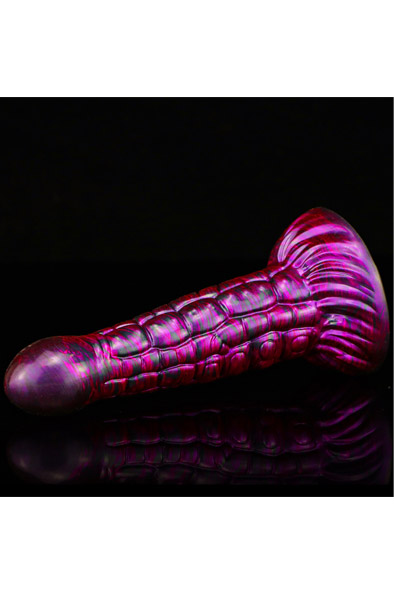 Metallic Fantasy Dildo Ninja Purple/Black 19 cm - Drachen-Dildo 3