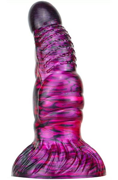 Metallic Fantasy Dildo Nirp Purple/Black 18 cm - Drachen-Dildo 1