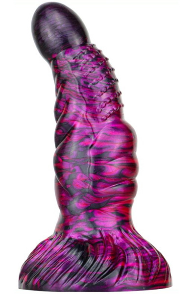 Metallic Fantasy Dildo Nirp Purple/Black 18 cm - Drachen-Dildo 2