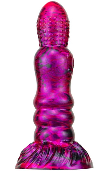 Metallic Fantasy Dildo Peern Purple/Black 19,5 cm - Drachen-Dildo 1