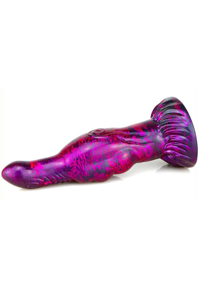Metallic Fantasy Dildo Skurix Purple/Black 22 cm - Drachen-Dildo 3