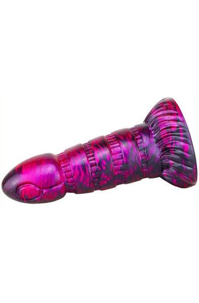 Metallic Fantasy Dildo Torff Purple/Black 19cm - Drachen-Dildo 2