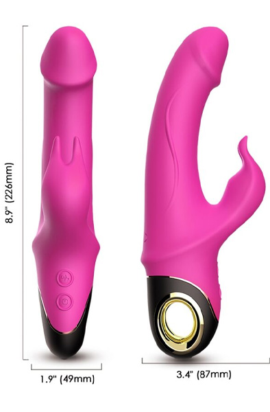 Meteror Vibrator Rabbit Rotator Dildo 22,5 cm - Rabbit-Dildos 2