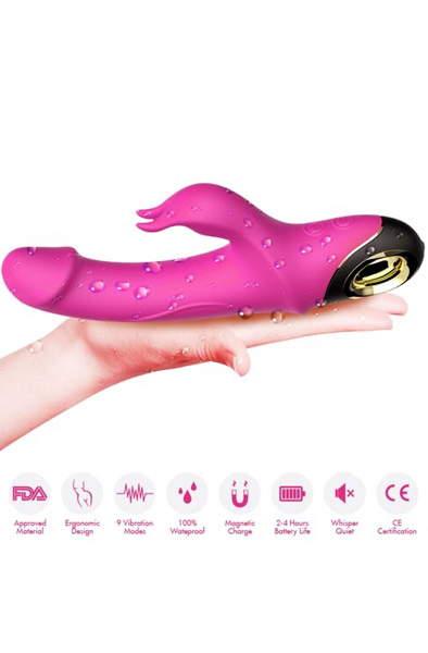 Meteror Vibrator Rabbit Rotator Dildo 22,5 cm - Rabbit-Dildos 4