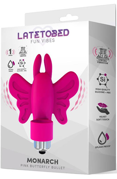 Monarch Pink Butterfly Bullet Silicone - Finger-Vibrator 2