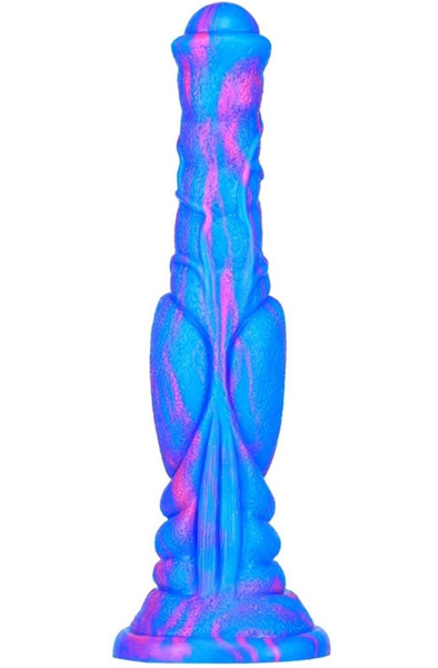 Monster Dildo Long Blue-Pink 30 cm - Drachen-Dildo 1