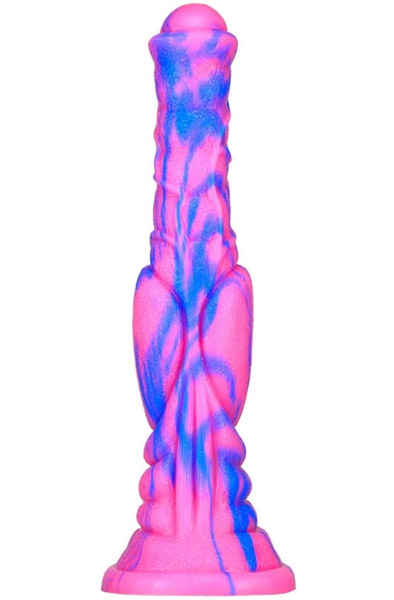 Monster Dildo Long Pink-Blue 30 cm - Dragon dildo 1