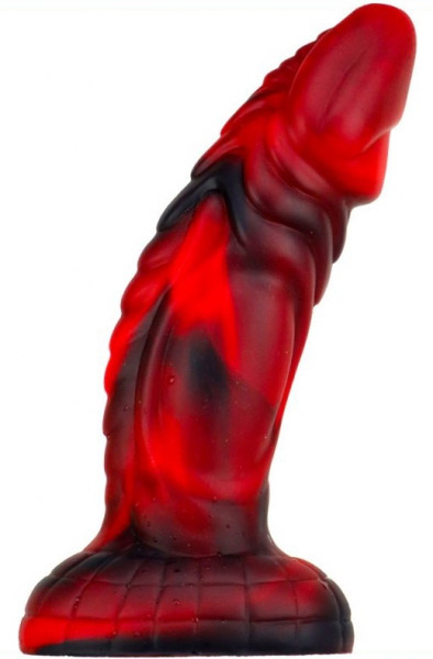 Monster Dildo Squax Black-Red 18 cm - Drachen-Dildo 1