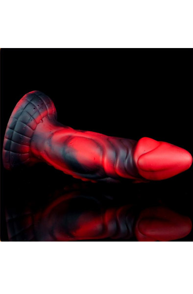 Monster Dildo Squax Black-Red 18 cm - Drachen-Dildo 3
