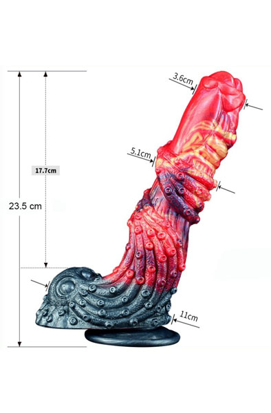 Monstered Dragon Dildo Dryz 23,5 cm - Monster-Dildo 6