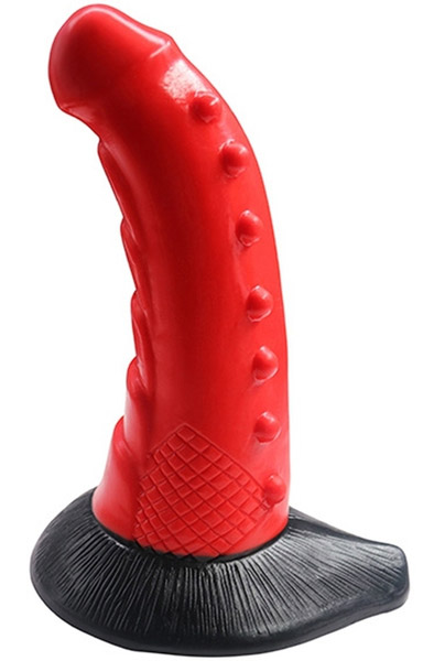 MonsterRed Monster Gewellter Dildo 21 cm - Monster-Dildo 1