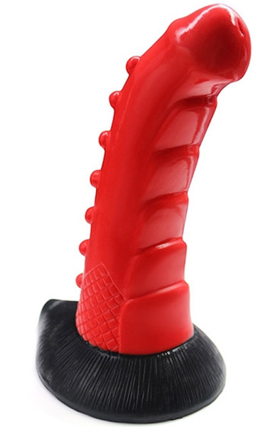 MonsterRed Monster Gewellter Dildo 21 cm - Monster-Dildo 2