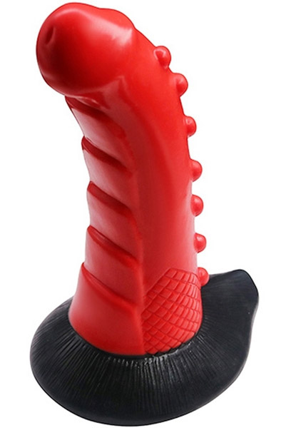 MonsterRed Monster Gewellter Dildo 21 cm - Monster-Dildo 3
