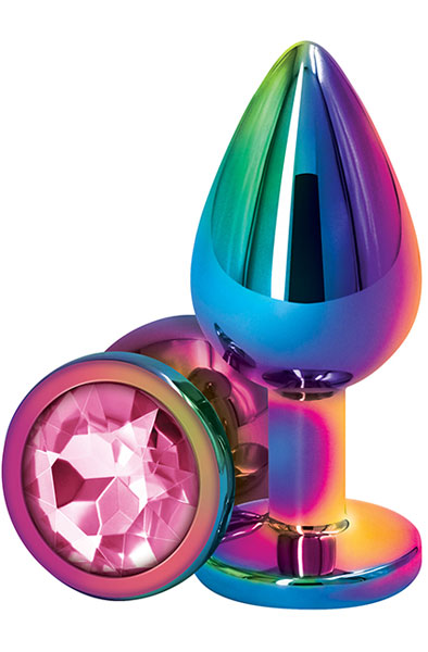 Multicolor Pink Medium - Analplug aus Metall 1