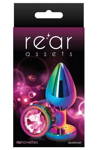 Multicolor Pink Medium - Analplug aus Metall 2