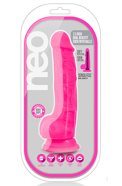 Neo Dual Density Cock Pink 19 cm - Dildo 3