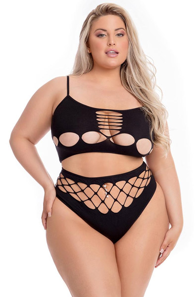 Neon Dreams 2-teiliges BH-Set Schwarz - Sexy Dessous 1