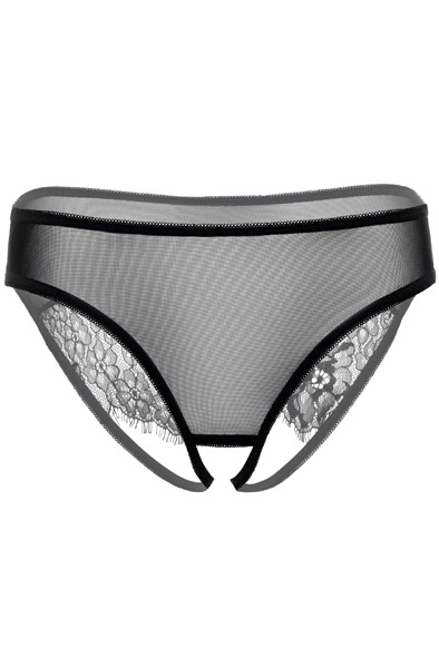 Nicolette Crotchless Panty Black - Crotchless panties 2