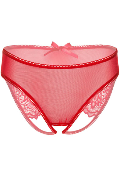 Nicolette Crotchless Panty Red - Crotchless panties 2